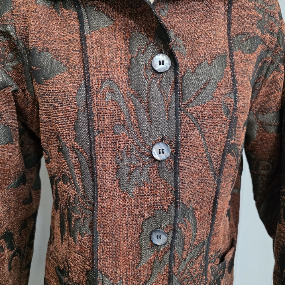 Parsley & Sage Tapestry Reversible Boho Art Blazer Jacket - Picture 4 of 14